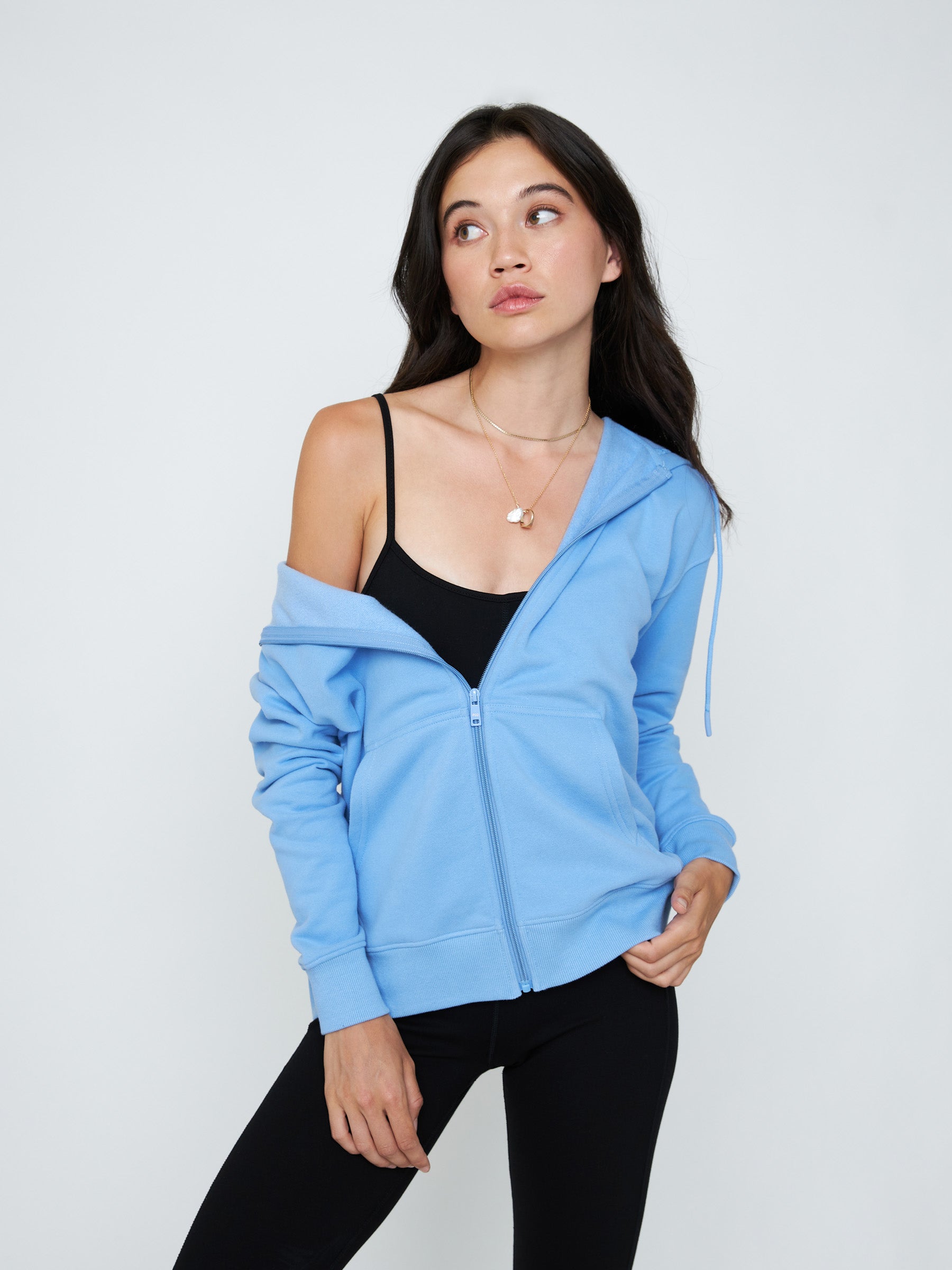 Kayla Boyfriend Zip Hoody, , Sweater, pgd-brushed-soft-feel-fleece-kayla-boyfriend-zip-hoody, active, bf23, Color:Mist Blue, Color:White, cozy gifts, flag:Final sale, fleece, fw23, hoody, regular price, size-guide-alpha, size-guide-denim, size-guide-numeric, Size:L, Size:M, Size:S, Size:XL, Size:XS, Size:XXS, Type:Sweater, Vendor:PGD, womens, PLENTY