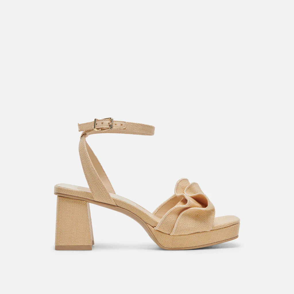 Cheer Ruffle Heel, , SHOES, dolce-vita-raffia-ruffle-heel, Color:Natural Raffia, heels, OfficeHer, regular price, Size:10, Size:6, Size:7, Size:7.5, Size:8, Size:8.5, Size:9, sp24, Type:SHOES, Vendor:DOLCE VITA, womens, PLENTY