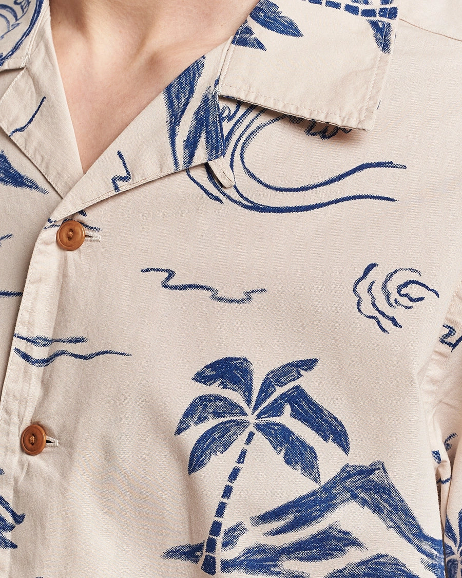 Arvid Waves Hawaii Shirt, , m tops, nudie-arvid-waves-hawaii-shirt, Color:Ecru, m button downs, mens, new mens, regular price, Size:L, Size:M, Size:S, Size:XL, ss24, Type:m tops, Vendor:Nudie, PLENTY